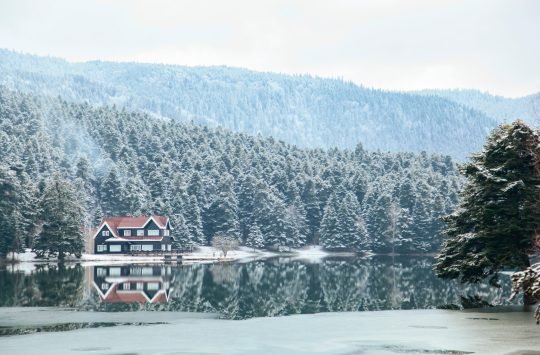 Lake Golcuk in the Winter Season, Golcuk National Park Bolu Turk Lake Golcuk in the Winter Season, Golcuk National Park Bolu Turk