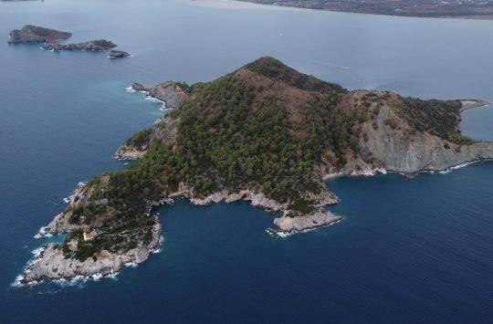 Island in the mediterranean sea. Drone view of the Kizil Ada isl DCIM100MEDIADJI_0167.JPG